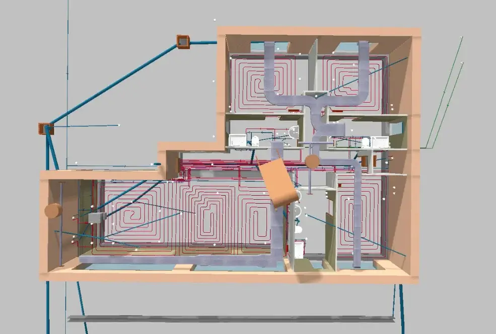 Diseño de vivienda con instalaciones de gama alta